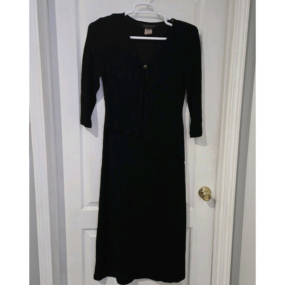 Womens Connected Apparel Sz 10 Black Dress. Made USA, VTG